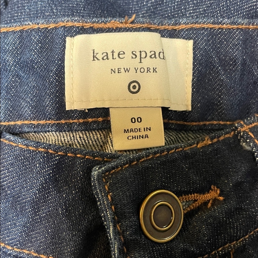 Kate Spade X Target High Rise Rolled Cuff Dark Blue Ankle Jeans Size 14 | NWT! - Picture 12 of 12